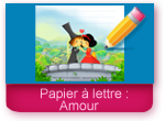 Lettre d'amour, papier à lettre Saint Valentin