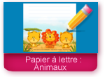 Papier à lettre sur le thème des animaux