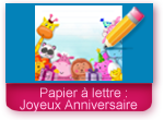 Papier à lettre Joyeux anniversaire