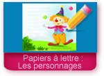 Papier à lettre les personnages du site