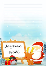 Papier à lettre Joyeux Noël