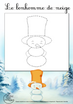 Dessin2_Comment dessiner un bonhomme de neige ?