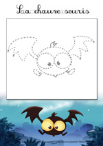 Dessin2_Comment dessiner une chauve-souris d'Halloween 