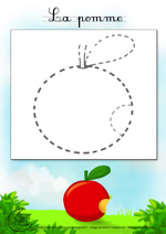 Dessin1_Comment dessiner une pomme? 