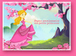 Carte d'anniversaire à imprimer fille: princesse