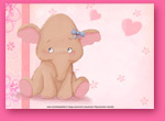 Carte enfant: le doudou elephant