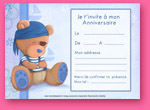 Carte d 'invitation d 'anniversaire à imprimer: Pour les petits garçons