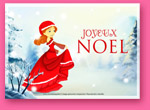 Carte joyeux noel princesse