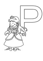 La lettre majuscule P à imprimer pour les enfants