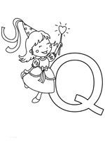 La lettre majuscule q à colorier pour les enfants