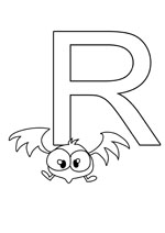 Coloriage de la lettre R à imprimer 