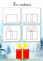 Dessin2_Comment dessiner un cadeau de Noël ?