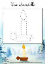 Dessin1_Comment dessiner une chandelle de Noël ?