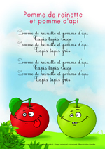 Paroles_Pomme de reinette et pomme d'api