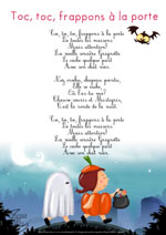 Paroles_Toc, toc, frappons à la porte (chanson d'Halloween)